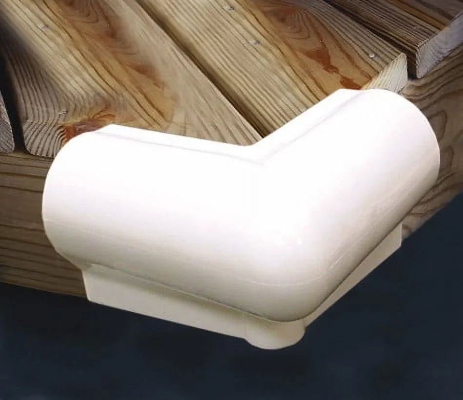 Taylor Made Products 90 Degree Vinyl Dock Corner Bumper (Ivory) , 6" X 6"