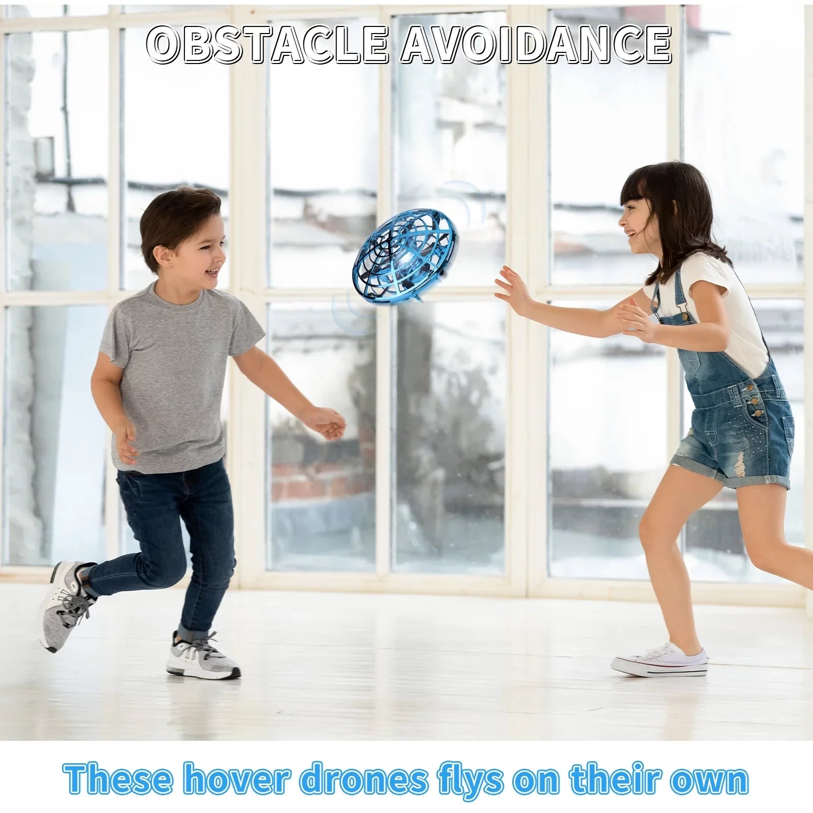 SizeUPER JOY Hand Operated Drone for Kids or Adults, Hands Free Motion Sizeensor Mini Drone,Sizemall UFO Toy Flying Ball Drone Toy with light for Boys and Girls