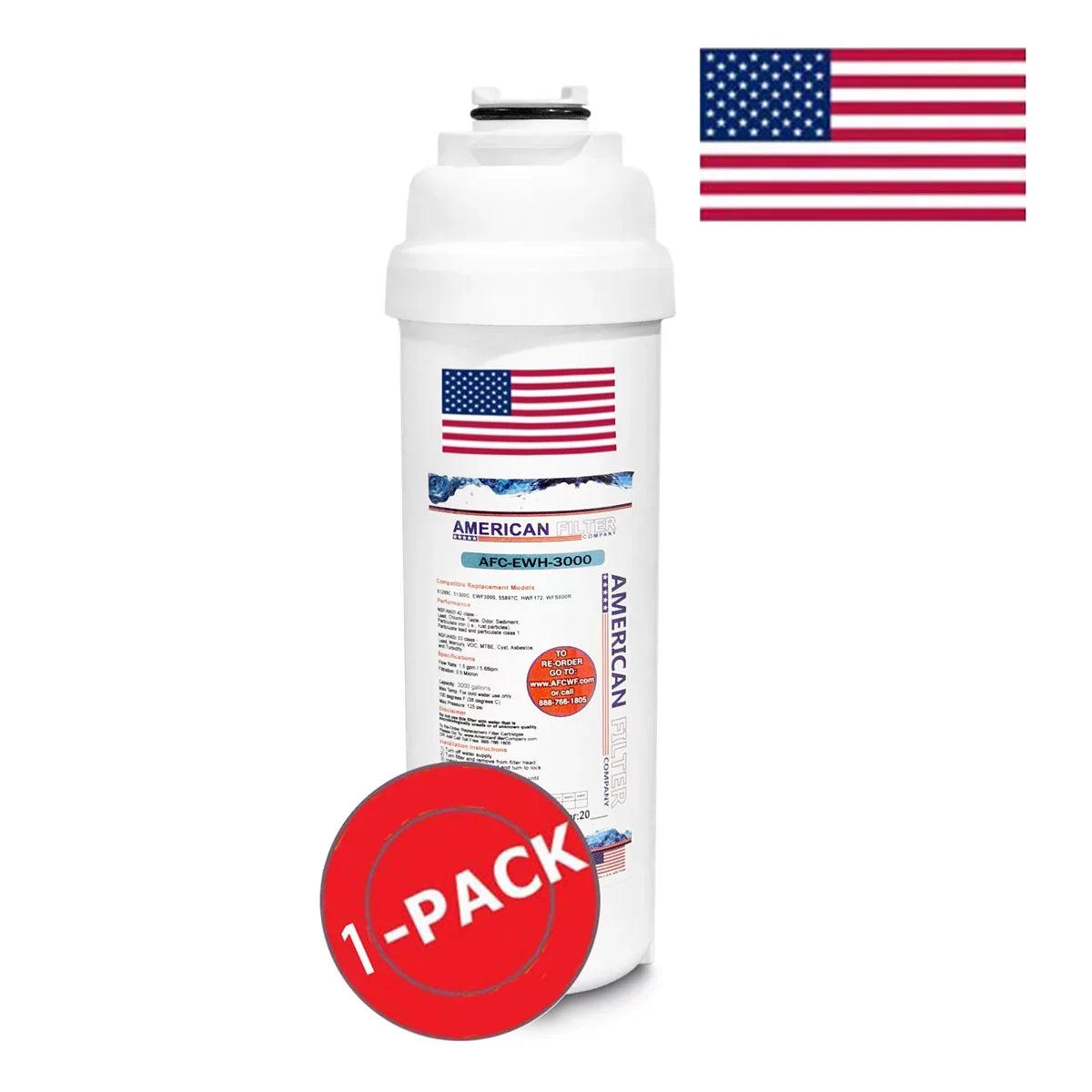 AFC Brand , Water Filters , Model # AFC-EWH-3000 , Compatible with Elkay® LMABFDWSizeSizeK - 1 Pack - Made in U.Size.A.