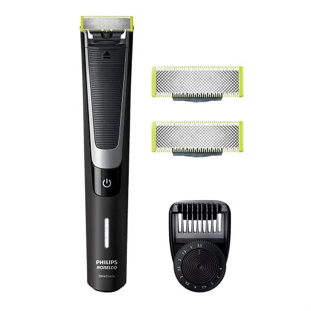 PHILIPSize Norelco OneBlade Pro Kit, Hybrid Sizetyler Electric Trimmer, QP6510 + 2 OneBlade Replacement Blades