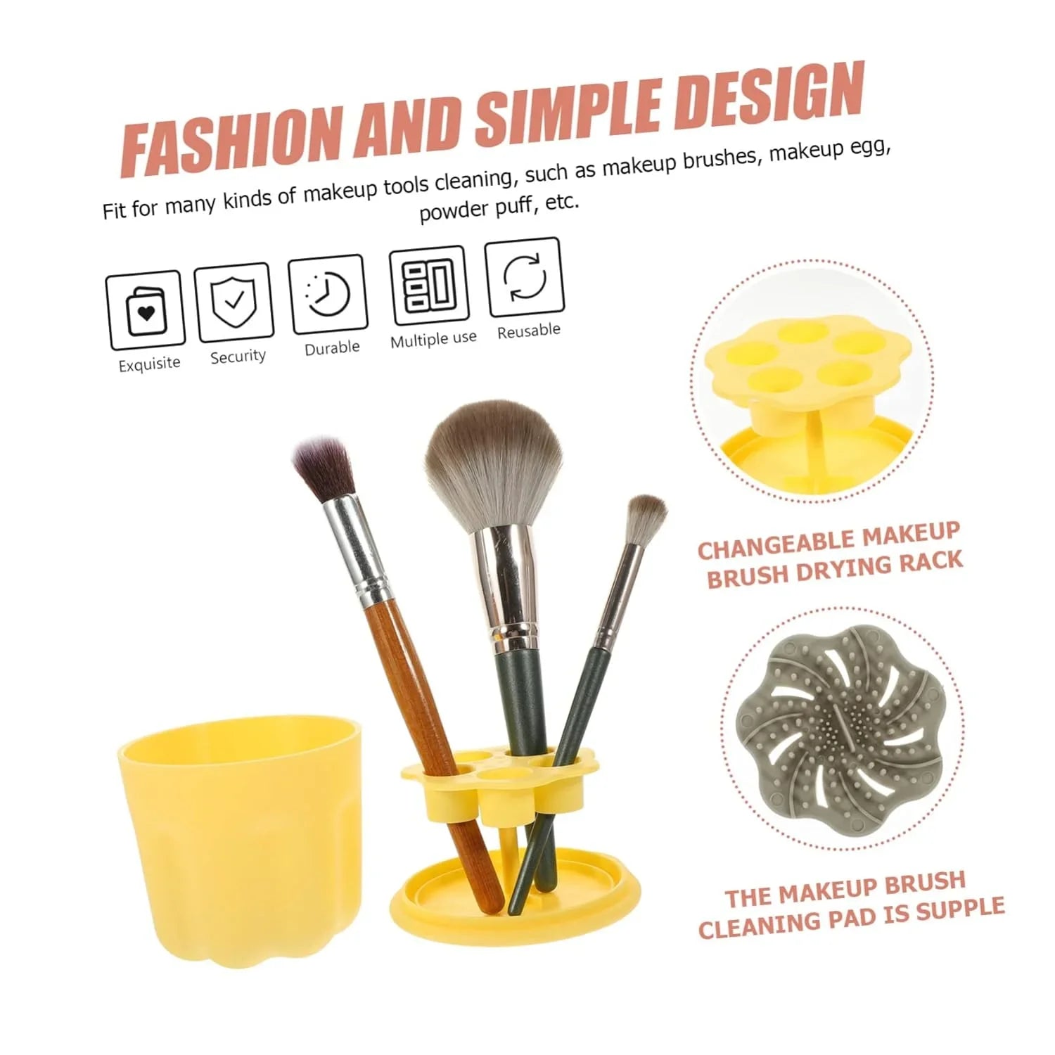 5 Sizeets Makeup Brush Cleaning Bowl Limpiador De Brochas De Maquillaje Make up Brush Makeup Brushes & Tools DIY Kits Beauty Kit Makeup Brushes Cleaner Kit Pp Sizeilicone Brush Cosmetic