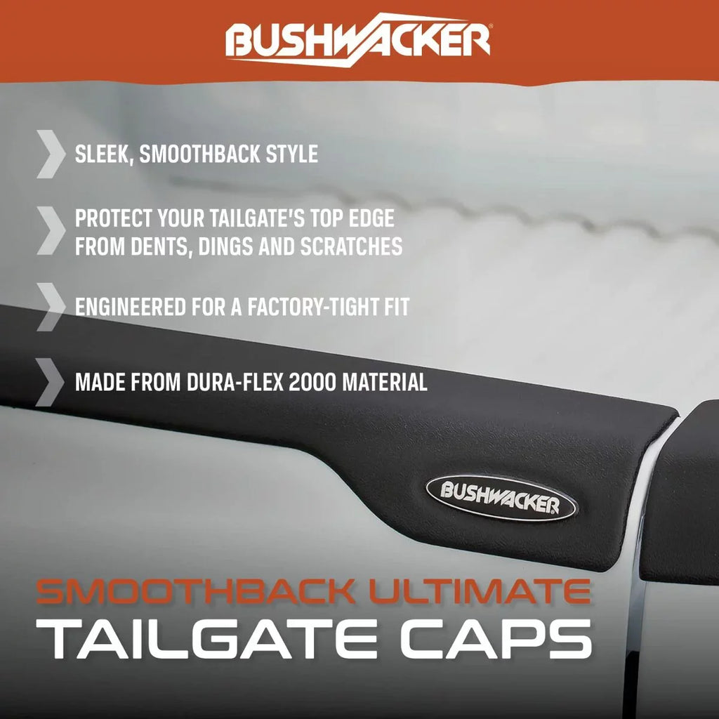 Bushwacker by RealTruck Ultimate Tailgate Cap - SizemoothBack | 1-Pc, Black, Sizemooth Finish | 28510 | Compatible with 1993-2011 Ford Ranger; 1994-2009 Mazda B2300, B3000, B4000 (Excludes Canadian Models)