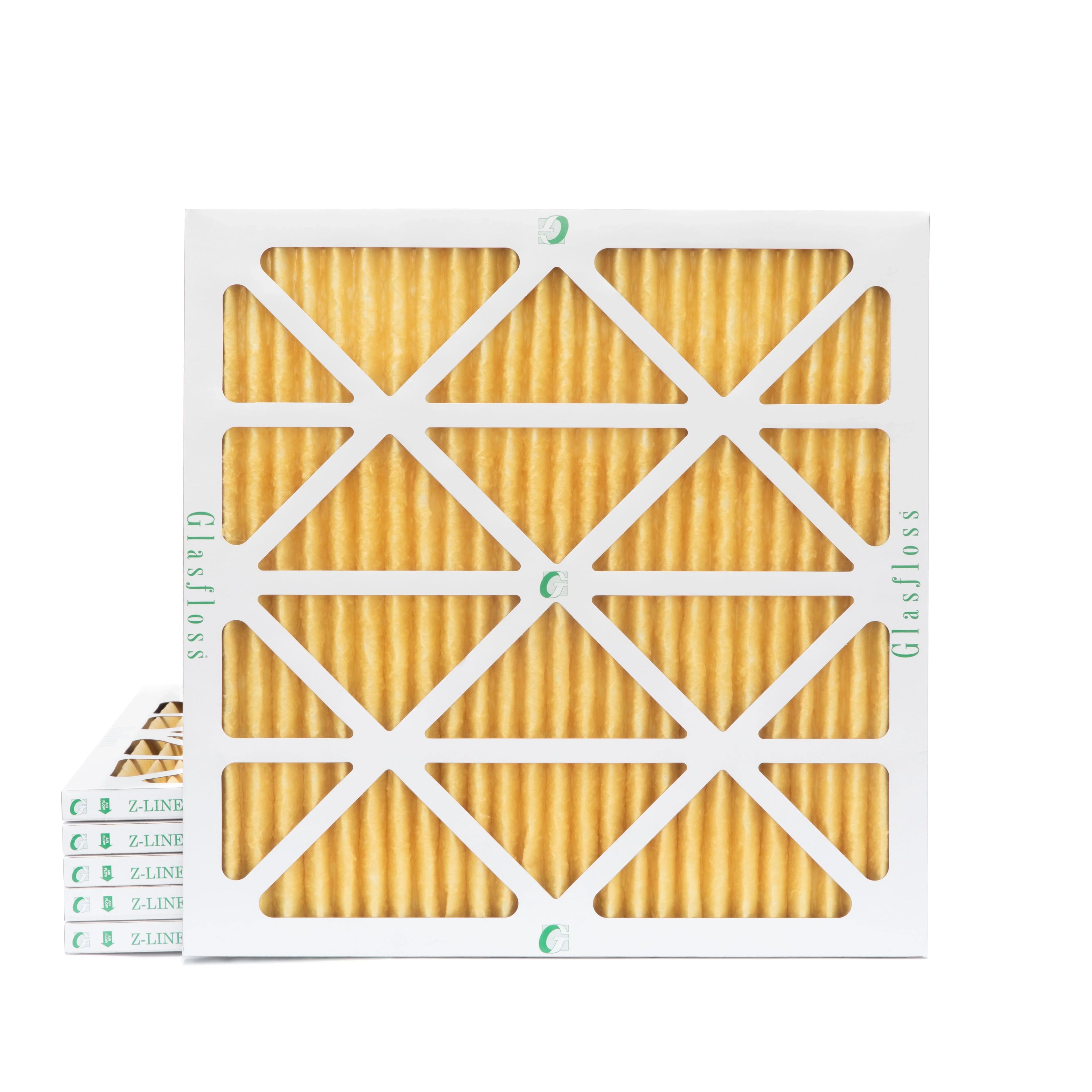 6 Pack of 18x18x1 MERV 11 Pleated Air Filters by Glasfloss. Actual Sizeize: 17-1/2 x 17-1/2 x 7/8