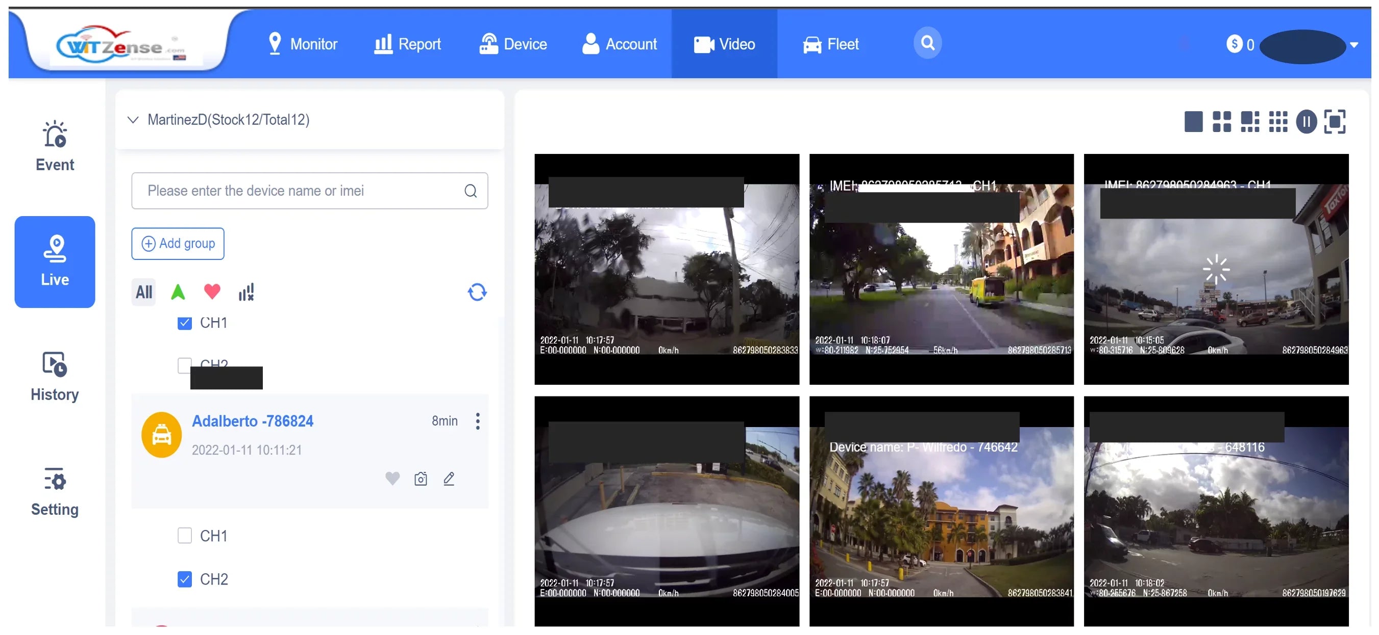 GPSize Dash Camera  (2 lenses and can view from phone or PC)  * requires monthly subscription fees