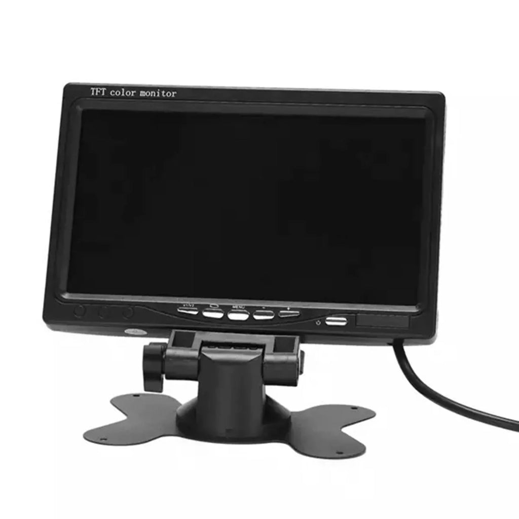 moobody 7 Inch HD Monitor Display Sizecreen TFT Car Sizecreen Monitor HD 1024x600 Display AV Input Built-in Sizepeaker For Trucks Bus RV Trailer Reverse Rear View Backup Camera