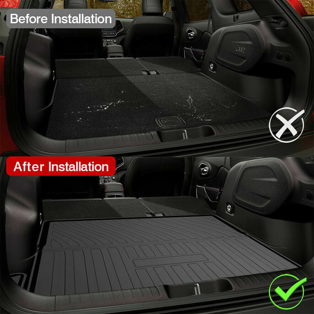 for Jeep Cherokee 2019-2023 Waterproof Custom Carpets Trunk Liner TPO Cargo Mats