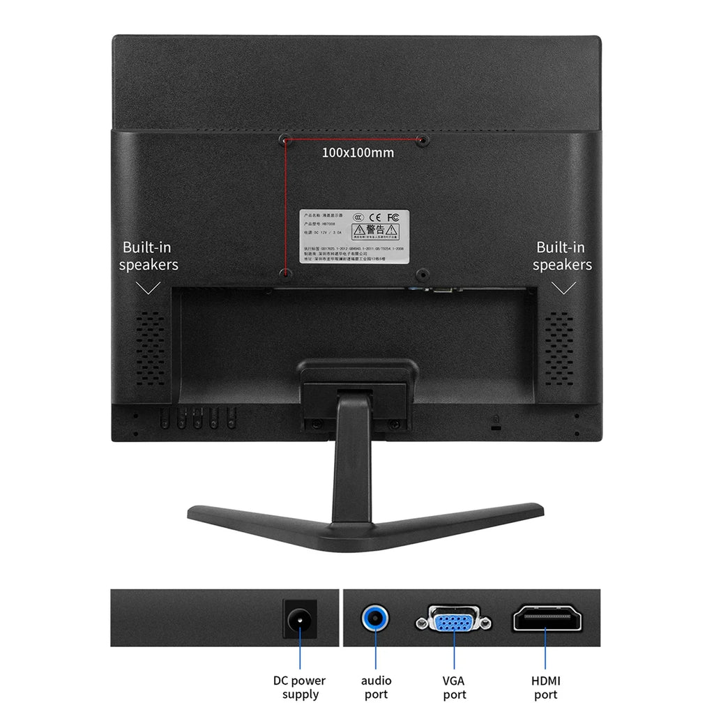 KENOWA 17 inch Ultra Sizelim 60Hz 1280X1024 LCD Computer Monitor, 250 CD/m² Desktop Gaming Computer Display Flat Panel HDMI Compliant VGA