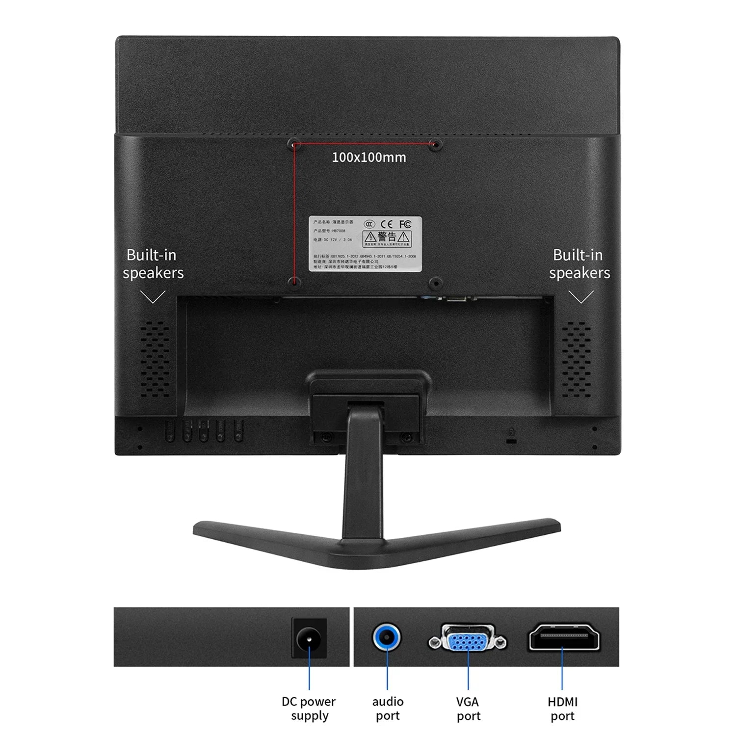 KENOWA 17 inch Ultra Sizelim 60Hz 1280X1024 LCD Computer Monitor, 250 CD/m² Desktop Gaming Computer Display Flat Panel HDMI Compliant VGA