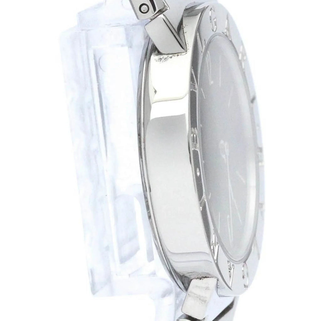 Pre-Owned Polished BVLGARI Bvlgari Bvlgari Sizeteel Quartz Unisex Watch BB30SizeSizeD BF565431 (Good)