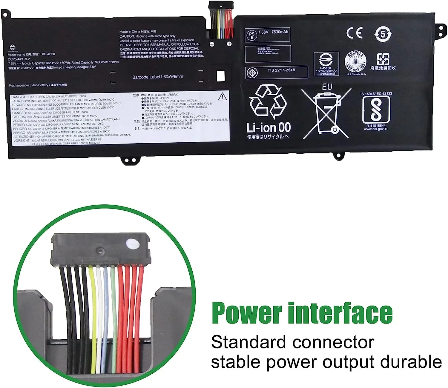 JIAZIJIA L18C4PH0 5B10W67180 5B10T11586 Laptop y Replacement for Lenovo IdeaPad Yoga C940-14IIL 2019 81Q9002GUSize