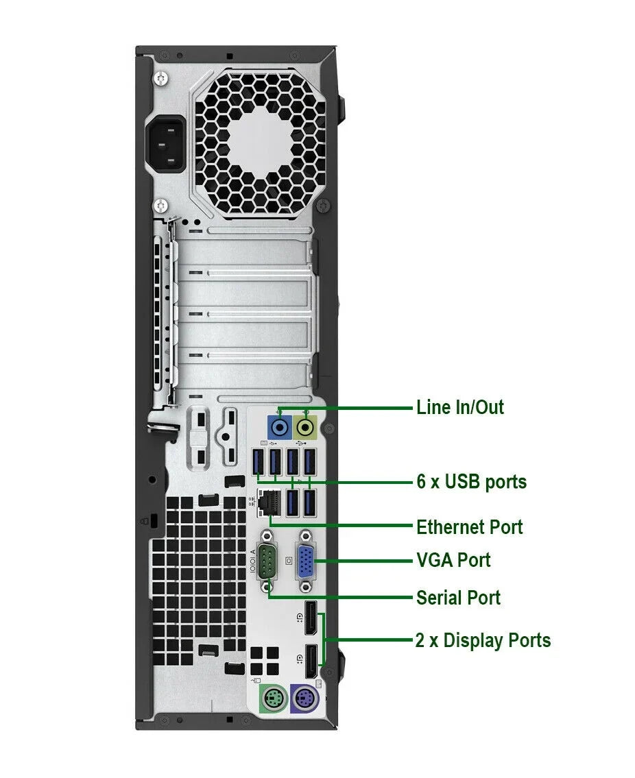 Pre-Owned HP 600 G2 Desktop Computer Intel Pentium G4400 3.3GHz CPU 8GB Ram, 1TB HDD, New 22" LCD, Keyboard & Mouse, WiFi, DVD, Win10 Pro PC (Refurbished)