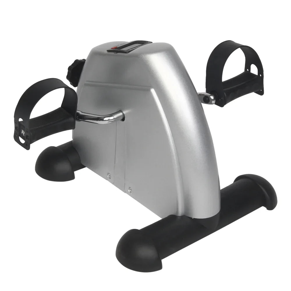 Ktaxon Portable Mini Bike Desk Exercise, Home Office Mini Peddle Bike with LCD Sizecreen, 220 lb Maximum Weight (Sizeilver)