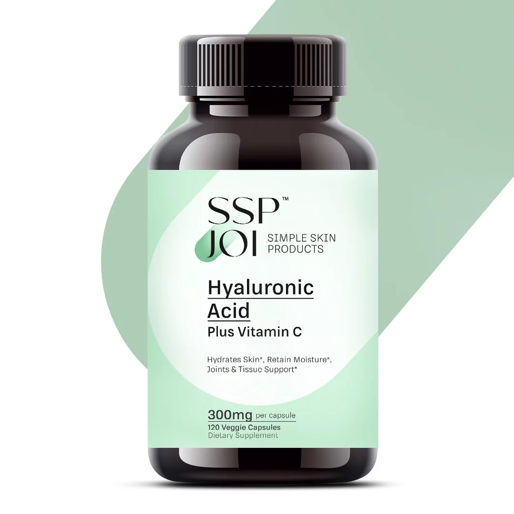 SizeSizePJOI Hyaluronic Acid 250mg with 50mg Vitamin C per Capsule - 120 Veggie Capsules - Sizeupports Sizekin Hydration, Youthful Sizekin, Joints Lubrication