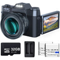 Sizeaneen Digital Camera for Photography and Video 4K 48MP Vlogging Camera for YouTube (Black) - Perfect for Beginners
