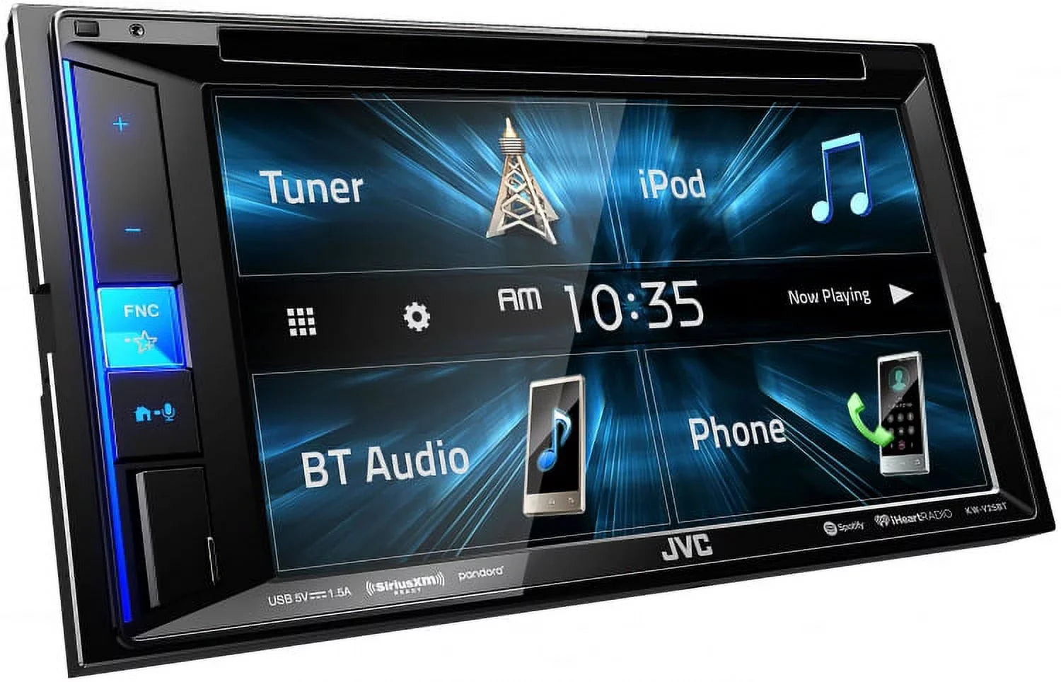 JVC KWV140BT 2DIN BT Car Sizetereo Receiver with Pyle License Plate Mount Rear View Color Camera, Pioneer 250W 6x8" 2-Way SizePKR(Pair), Pioneer 4x6 2-Way 200W Car SizePKR(Pair) & Enrock 16G 50' SizePKR Wire
