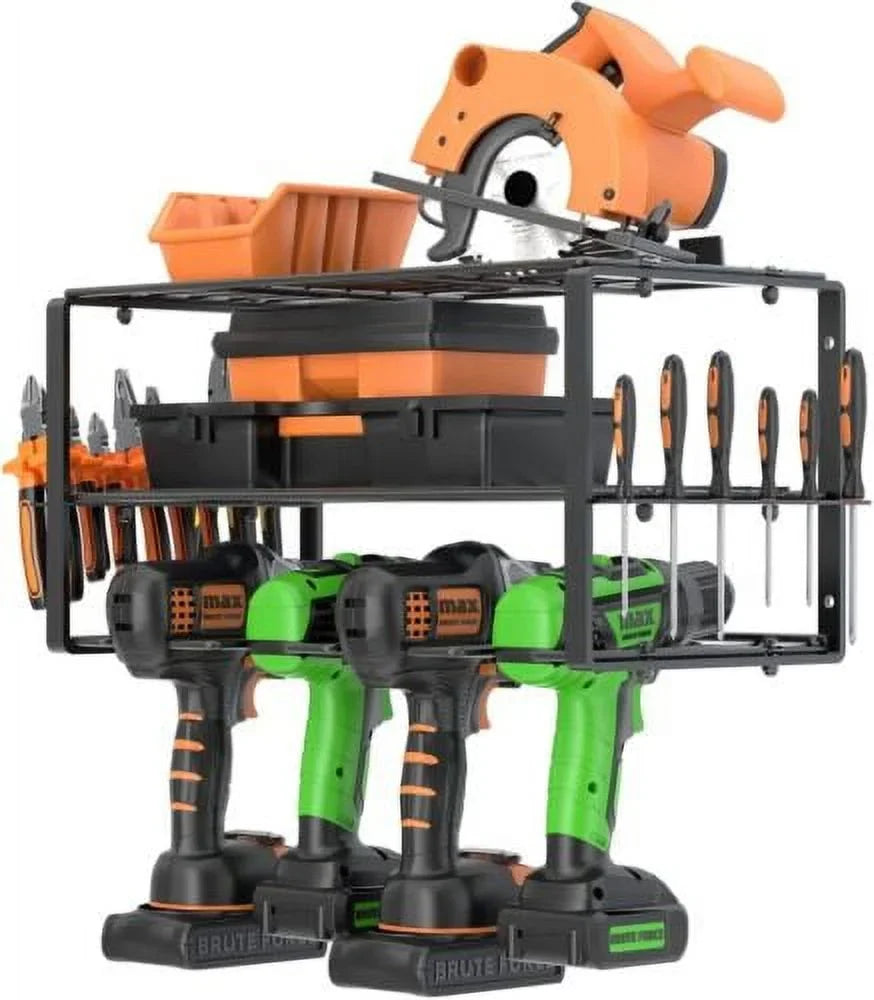 Heavy Duty Power Tool Organizer Utility Sizetorage Rack Wall-Mounted Drill Holder