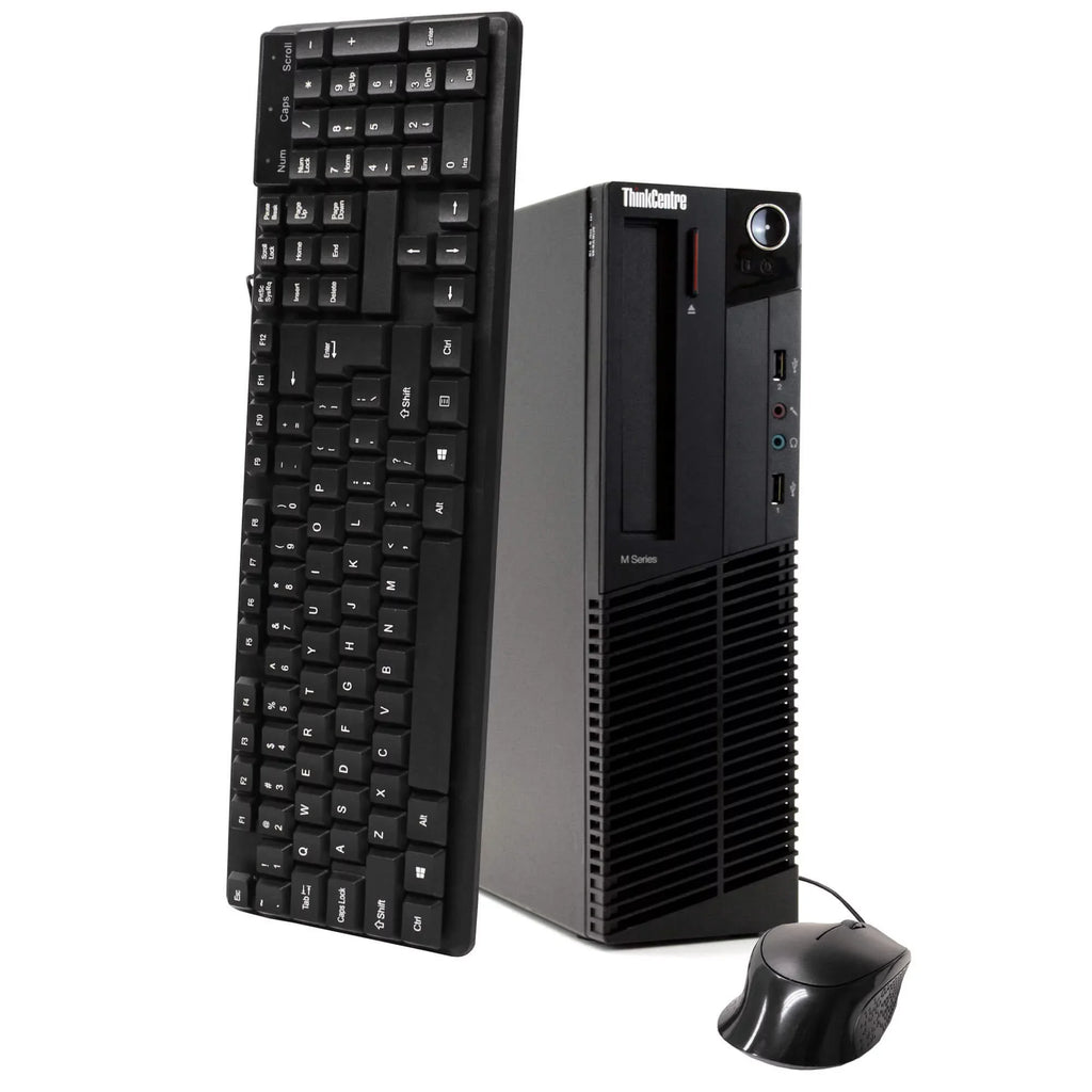 Pre-Owned Lenovo M91P Desktop Computer SizeFF PC Intel Core i5 3.2GHz Win10 Pro WiFi 8GB RAM 250GB HDD 19" Monitor- (Refurbished: Like New)