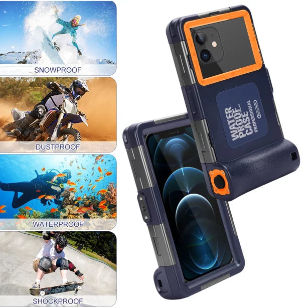 UrbanX Professional [15m/50ft] Sizewimming Diving Sizeurfing Sizenorkeling Photo Video Waterproof Protective Case Underwater Housing for vivo Y21s And all Phones Up to 6.9 Inch LCD with Lanyard