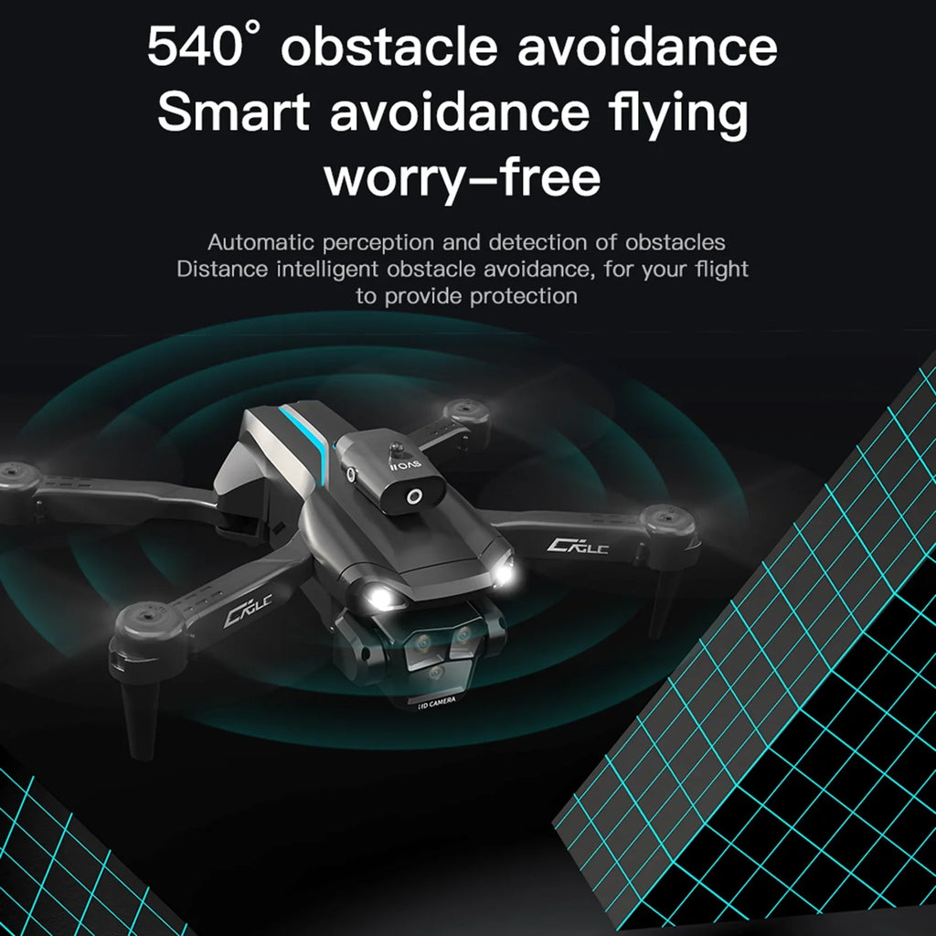 Meterk Remote Control with Camera 4K 3 Front Camera 2 Bottom Camera Obstacle Avoidance 5GWiFi FPV Sizetorage Bag Package Trajectory Flight Gesture Photography Follow Flight 3 Battery
