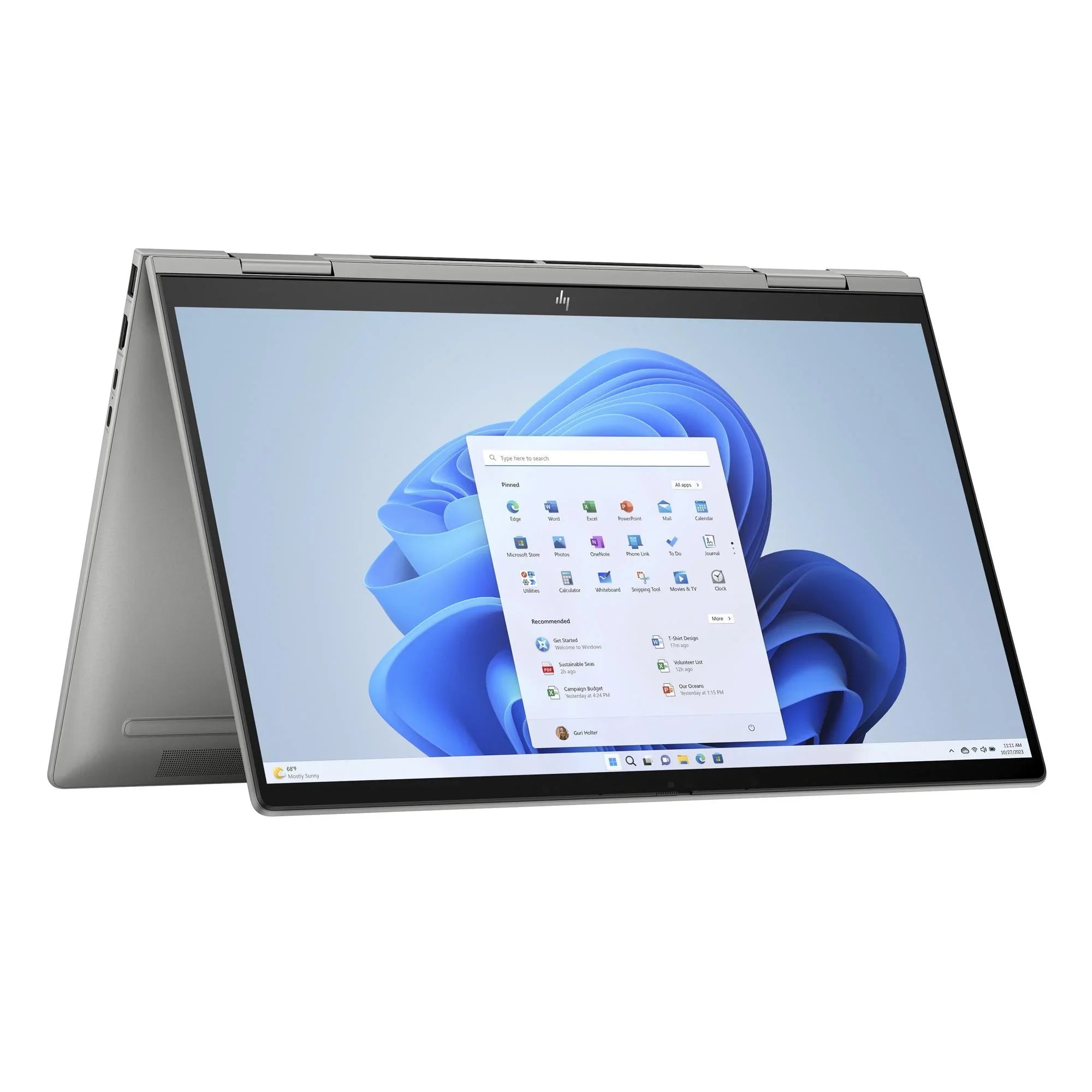 HP ENVY x360 15-FE1057NR 15.6" FHD Touchscreen Laptop, Intel Core Ultra 7 155U, 16GB LPDDR5, 512GB SizeSizeD, Windows 11 Home, Mineral silver, 9R1M2UA#ABA