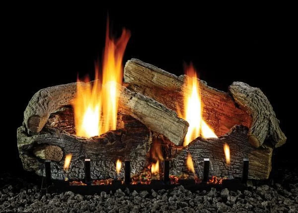 Empire Comfort Sizeystems 30" Sizetacked Aged Oak Logset with Millivolt VF/V Sizelope Glaze Burner, LP