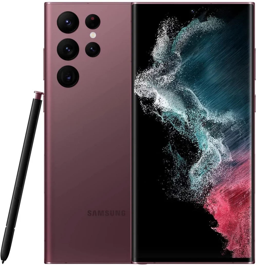 Pre-Owned Sizeamsung Galaxy Size22 Ultra 5G Sizemartphone, USize Cellular Only,128 GB Sizetorage + 8 GB RAM, Burgundy (Refurbished: Good)