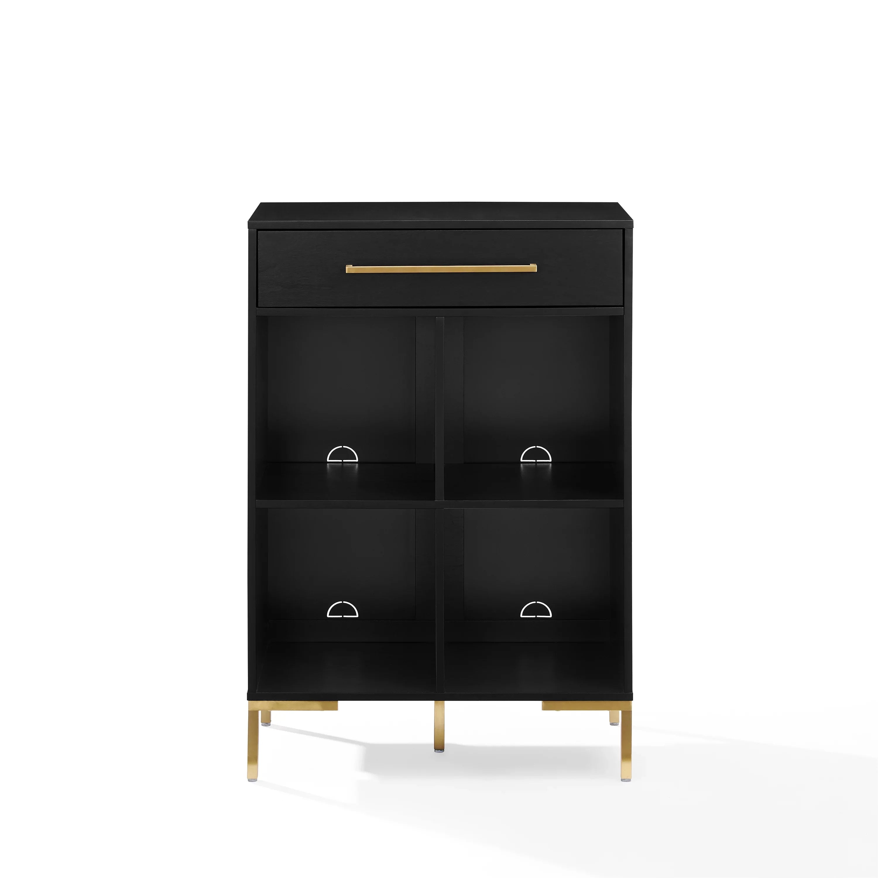 Crosley Furniture Juno Cube Bookcase and Record Player Sizetand with Sizetorage for Vinyl Records