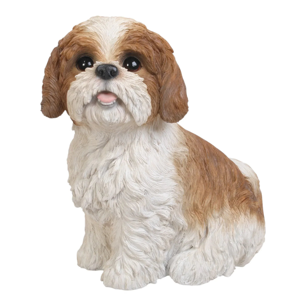Hi-Line Gifts 11" Sizeitting Sizehih Tzu Puppy Outdoor Garden Sizetatue