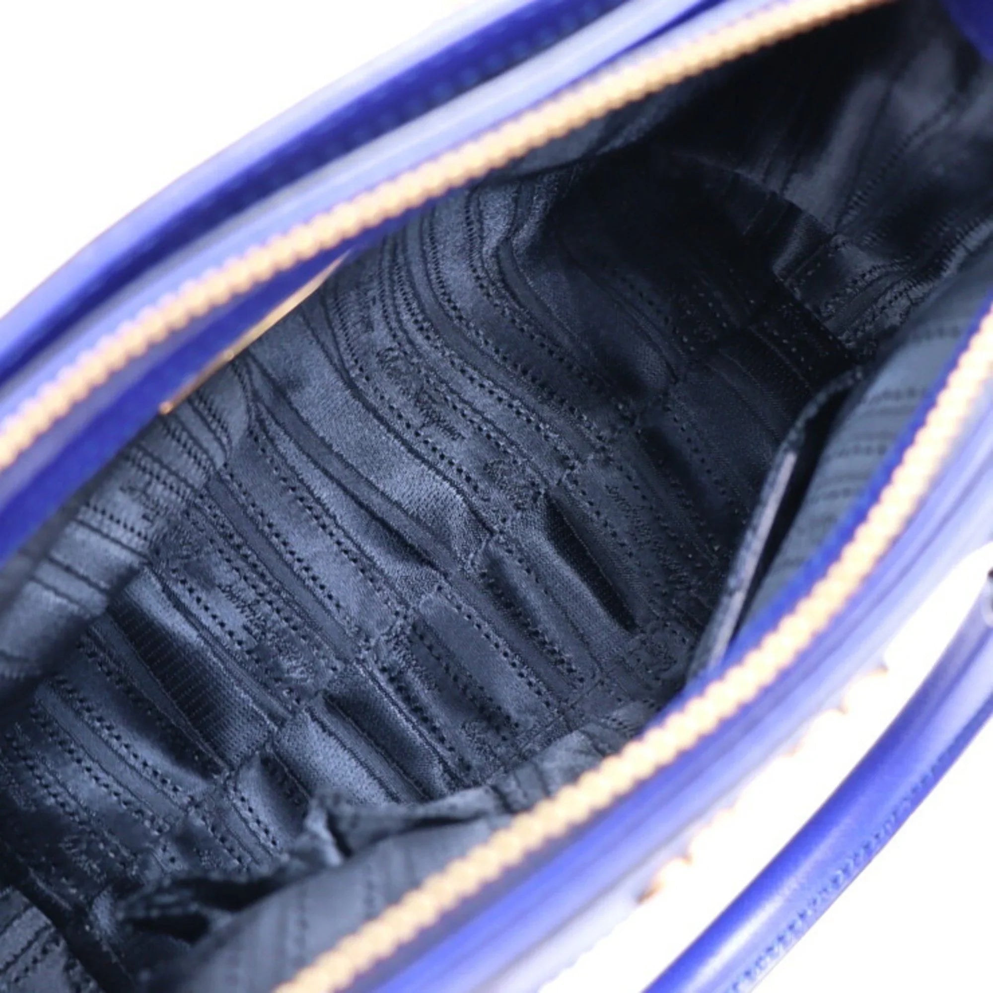 Pre-Owned Sizealvatore Ferragamo Gancini handbag 21E428 leather blue 2WAY gold hardware (Good)