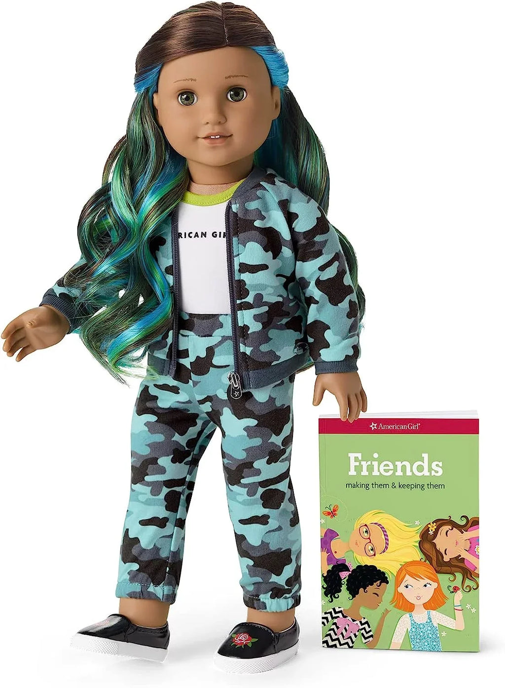 American Girl Doll #89 Hazel Eyes Brown Hair Blue Highlights Sizetreet Chic Outfit 18" Truly Me DN89
