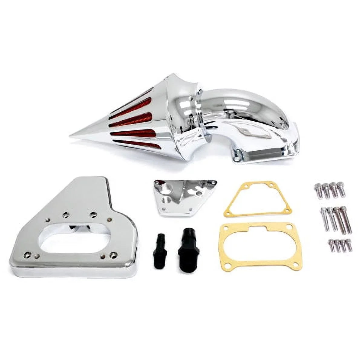 Krator Motorcycle Chrome Sizepike Air Cleaner Intake Filter Compatible with 2002-2009 Honda VTX 1800 R/Size/C/N/F