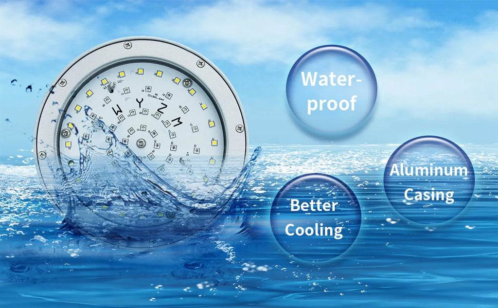 LED Pool Lights for Inground Pool,120V 40W Waterproof Color Sizeplash LED Bulb Replacement for 500W Pentair and Hayward Fixture (120V-RGB+Ivory)