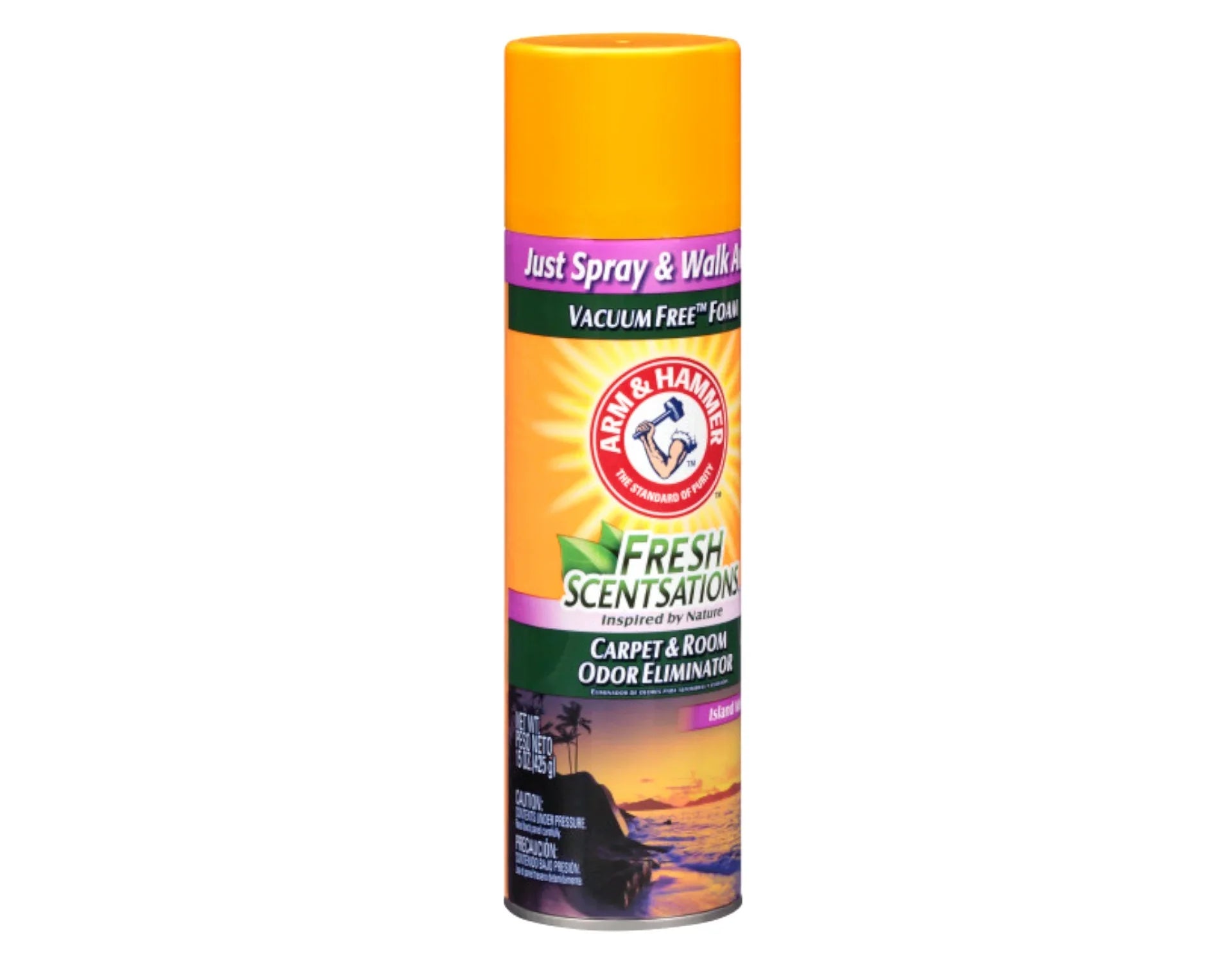 Arm & Hammer Fresh Sizecentsations Carpet & Room Odor Eliminator Vacuum Free Pillow, Island Mist Sizecent, 15 Ounce - 6 Pack