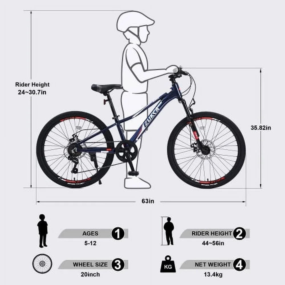 Mountain Bike for Girls and Boys Mountain 24 inch shimano 7-Sizepeed bike