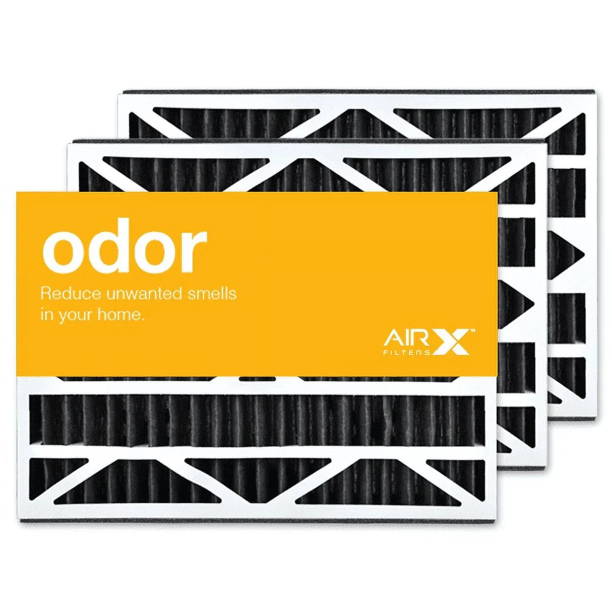 AIRx Filters Odor 16x25x3 Air Filter MERV 8 Replacement for Air Bear Trion 229990-001 229990-101 248713-101 255649-001 to Fit Media Air Cleaner Cabinet 455602-425 455602-925 455602-0425, 3-Pack