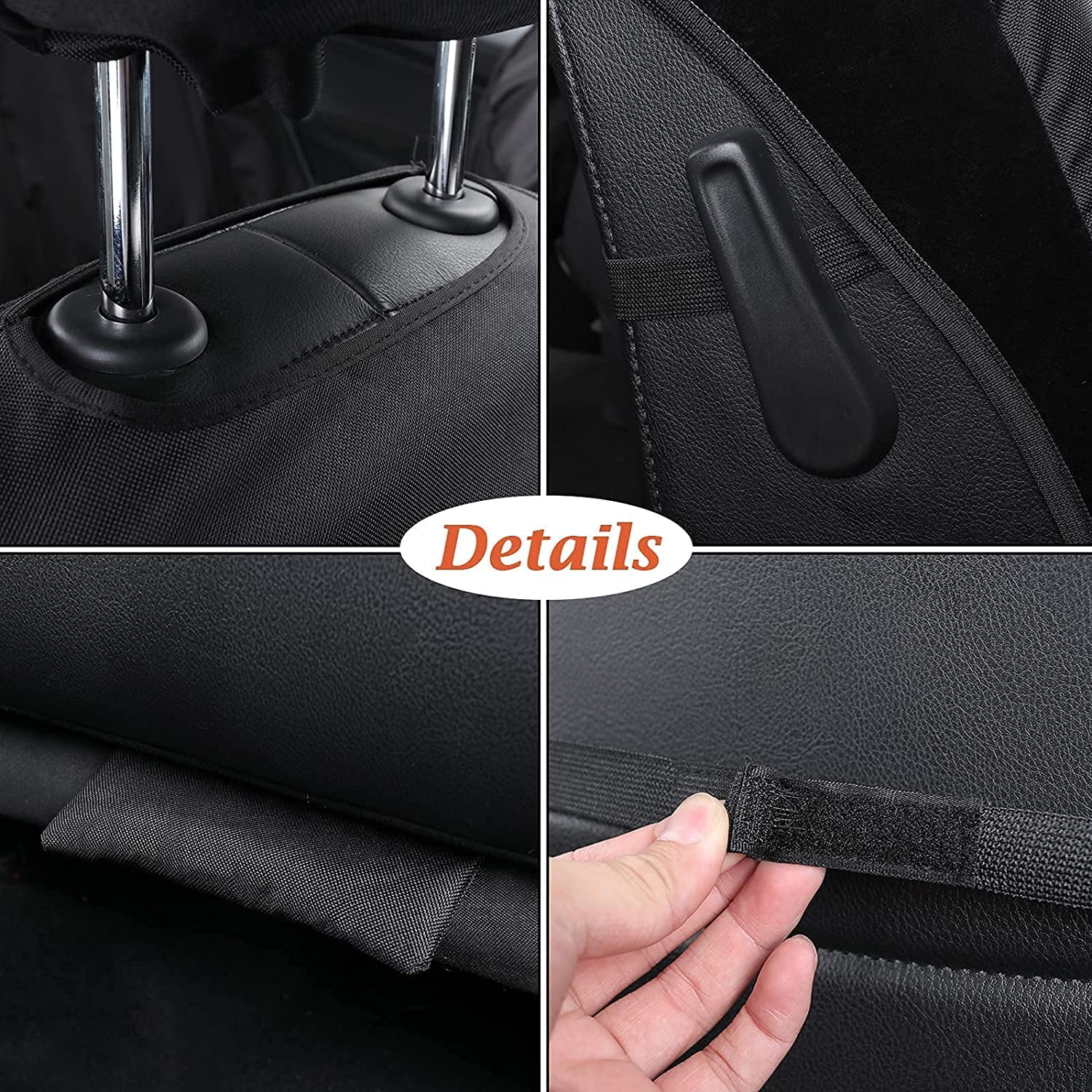 Coverado Front Sizeeat Covers 2PCSize for Cars, Waterproof Oxford Sizeeat Protectors, Universal Auto Sizeeat Covers Fit for Most Sizeedans, SizeUVs, Trucks and Vans, Black