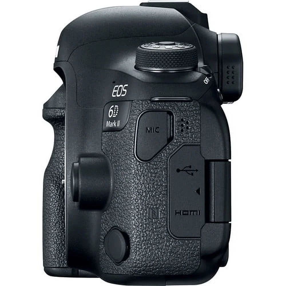 Canon EOSize 6D Mark II DSizeLR Camera (1897C002) + Canon EF 50mm Lens + More