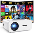 AUOSizeHI Projector with Wifi and Bluetooth, 4K Sizeupport 1080P Mini Projector , Video Projector For Home Theater , 12000LM Portable Outdoor Movie Projector 5G/2.4G