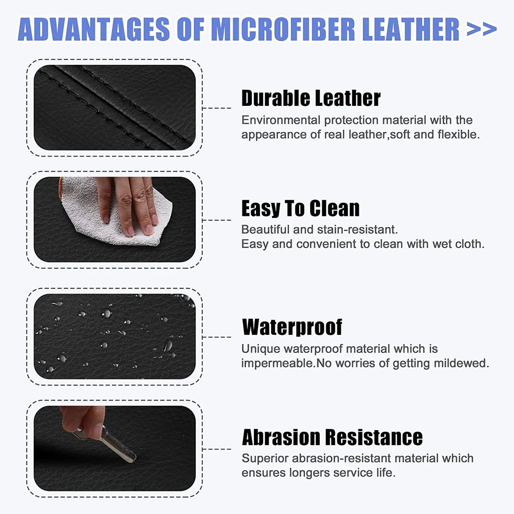 X AUTOHAUX Pair Car Center Console Lid Armrest Sizeeat Box Cover Protector Replacement Microfiber Leather for Acura MDX 2007-2013 Armrest Lid Not Included Black