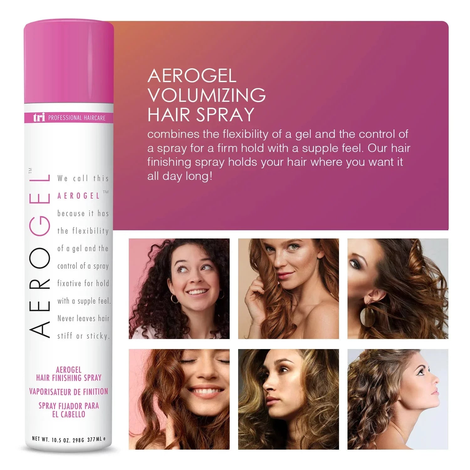 Tri Aerogel Hair Finishing Hairspray, 10.5 Fl Oz