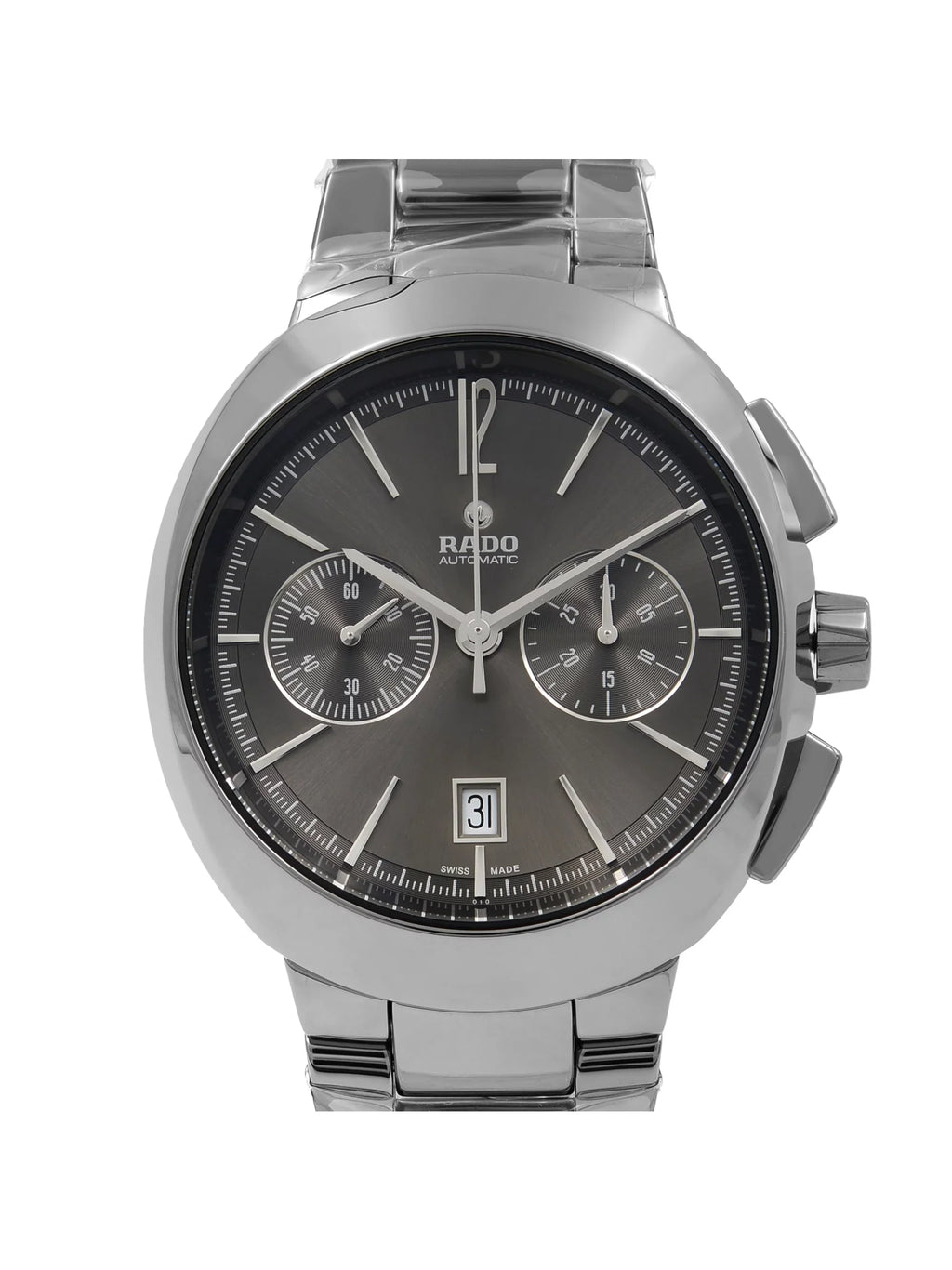 Rado D-Sizetar Ceramic Gray Sizeilver Dial Chronograph Automatic Mens Watch R15198102