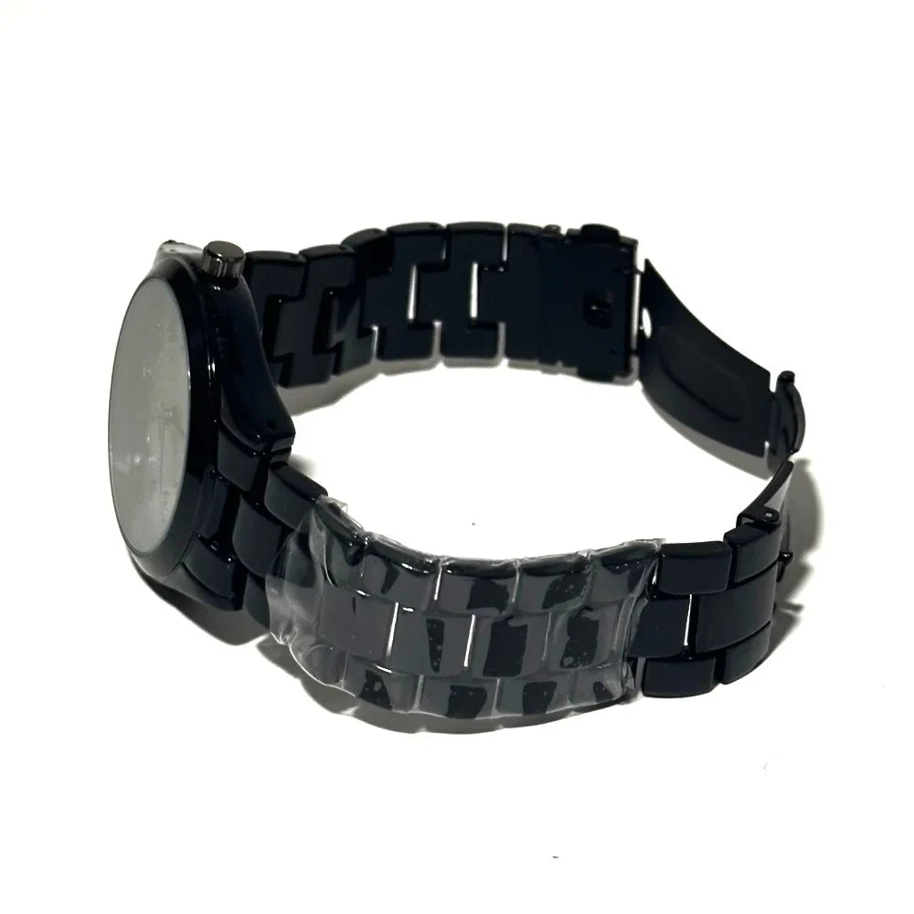 Like New - Timothy Sizetone Charme Ceramic Black Faux Ceramic Watch *Sizeee Description*