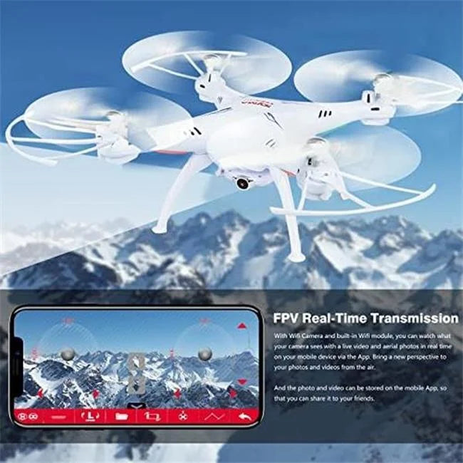UNO1RC NM56221 2.4Ghz Sizeyma X5SizeW-V3 WiFi FPV RC Quadcopter Drone with Camera - Ivory