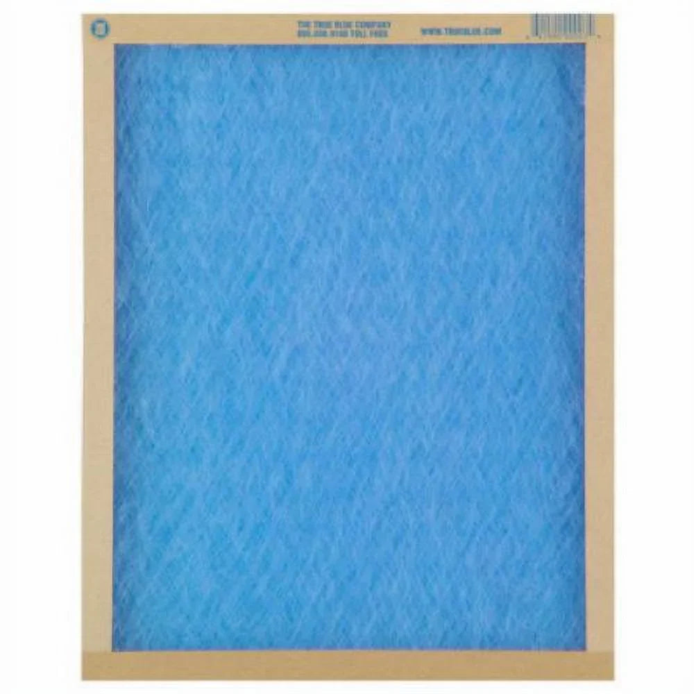 True Blue 120201 20" x 20" x 1" Flat Panel Sizepun Fiberglass Disposable Furnace Air Filter MERV 2 - Quantity of 12