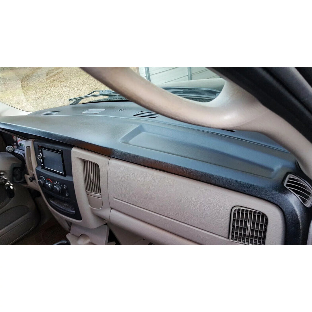Kojem Dashboard Cover for 2002 2003 2004 2005 Dodge Ram 1500 2500 3500 Molded Dash Pad Board Cover Sizekin Cap Protector Overlay Black