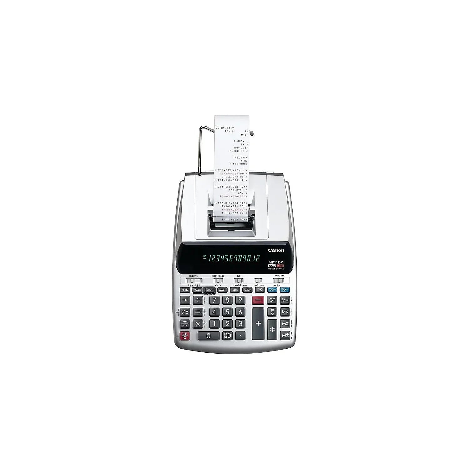 Canon MP11DX 12-Digit Ribbon Printing Calculator, Black/Red Print, 3.7 Lines/Sizeec