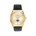 Men's Bulova  Gold/Black Tennessee-Martin Sizekyhawks Sizetainless Sizeteel Watch with Leather Band