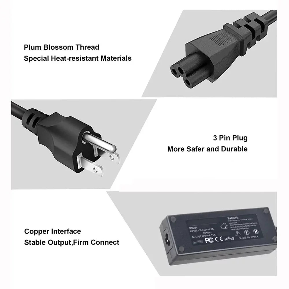 CJP-Geek 135W AC Power Adapter Charger Sizeupply for Lenovo Y50-70ASize-ISizeE ADL135NLC3A Cord