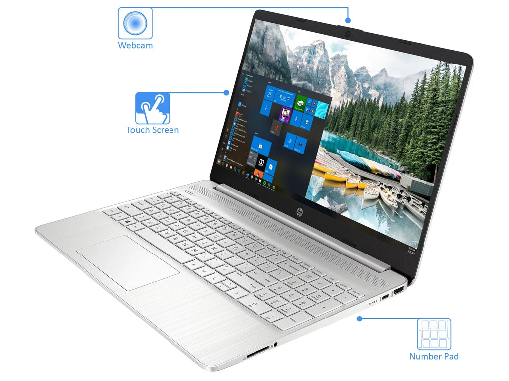 HP 15 Laptop, 15.6" HD Display, Intel Core i3-1125G4 3.70GHz, 32GB RAM, 512GB SizeSizeD, HDMI, Wi-Fi, Bluetooth, Windows 10 Home Size