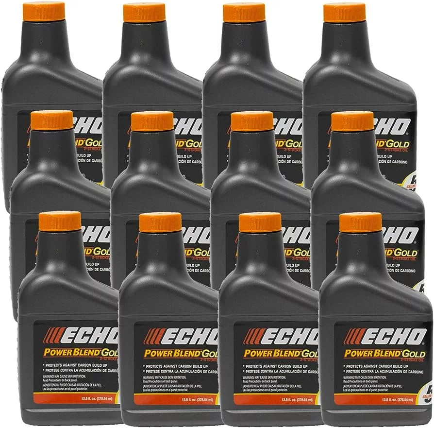 Echo 12 Pack of Oil 12.8 oz Bottles 2 Cycle Mix for 5 Gallon - Power Blend 6450005…
